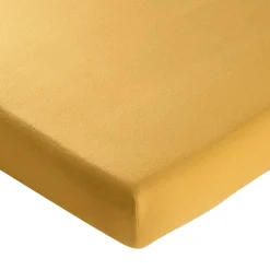Drap plat en FLANELLE UNI Laureat, jaune soleil