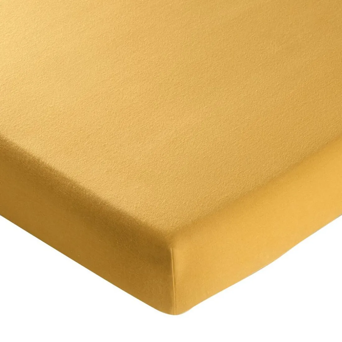 Drap plat en FLANELLE UNI Laureat, jaune soleil