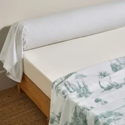 Drap plat en percale de coton PROMENADE Sauge