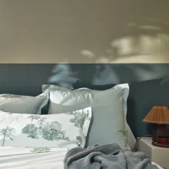 Drap plat en percale de coton PROMENADE Sauge