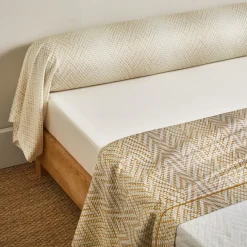 Drap plat en satin de coton GRAVITY Dune