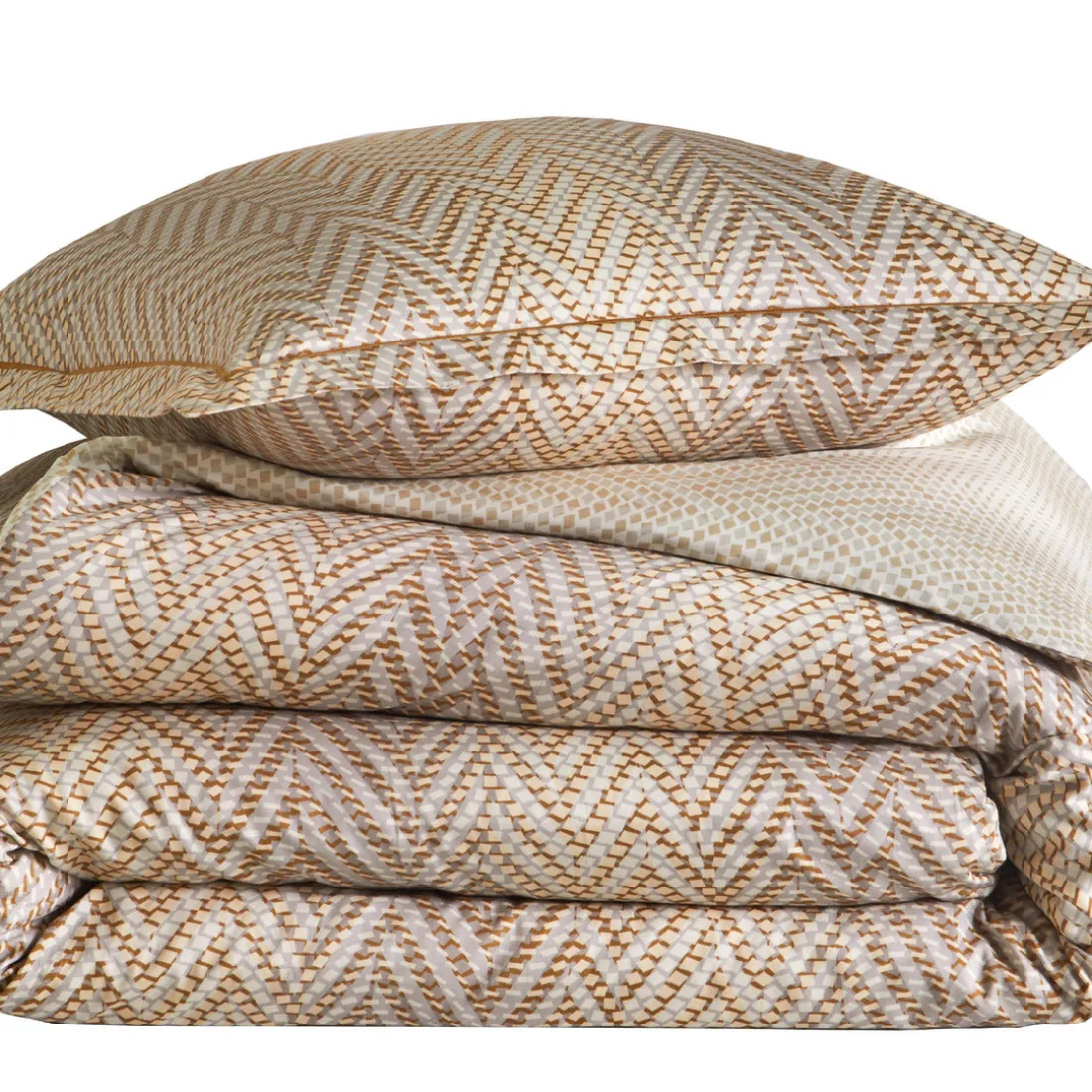 Drap plat en satin de coton GRAVITY Dune