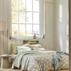 Drap plat en satin de coton MIX & MATCH Celadon