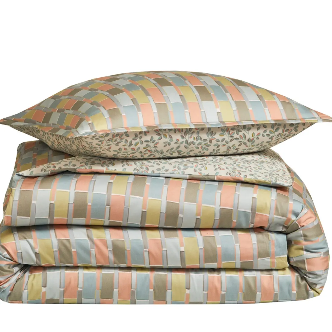 Drap plat en satin de coton MIX & MATCH Celadon