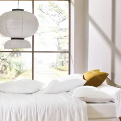 Drap plat en satin de coton HERITAGE Blanc