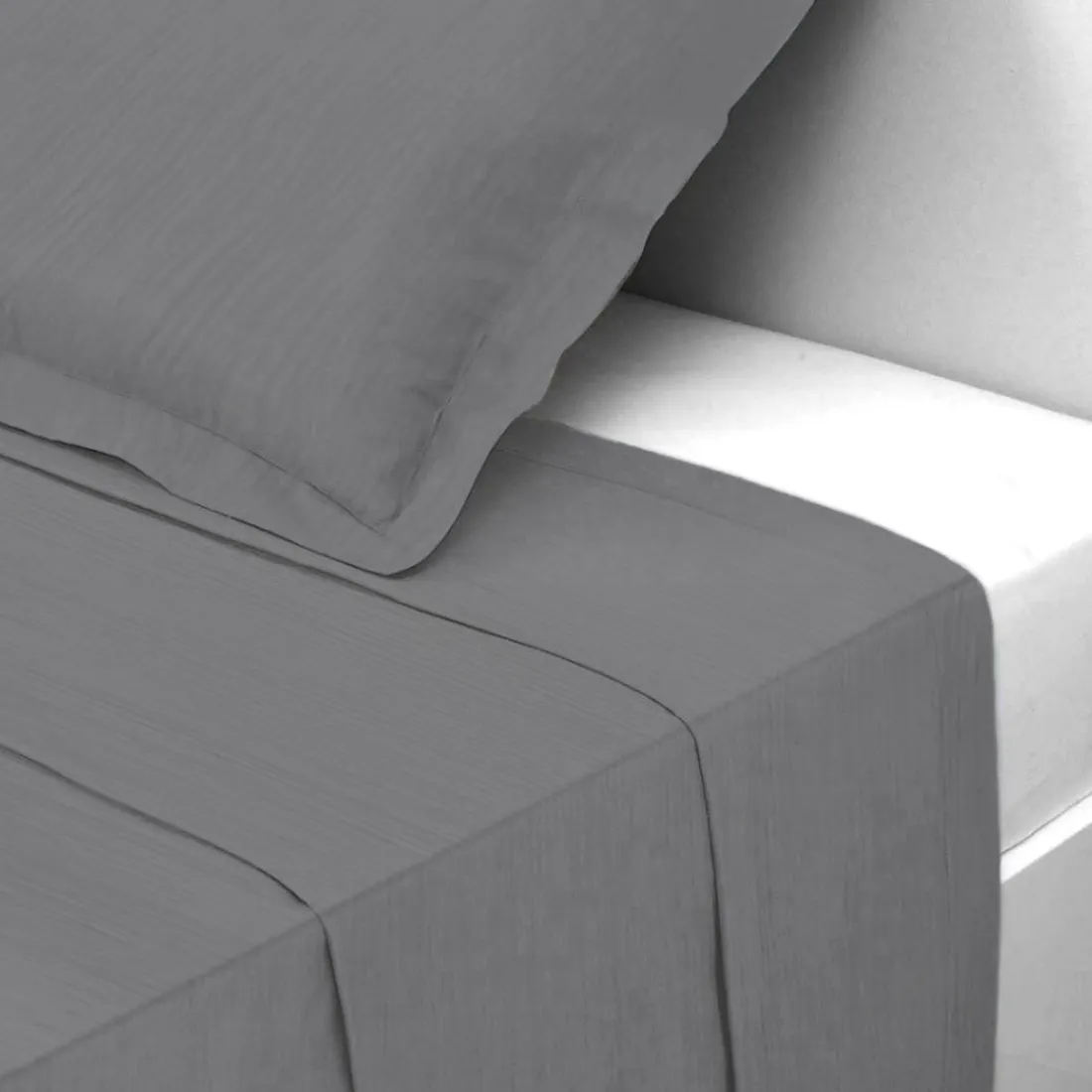 Drap plat gaze de coton TERTIO® - Anthracite