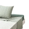 Drap plat imprimé en bambou, GABRIEL ,Vert