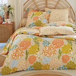 Drap plat motif bouquet de fleurs POESIE