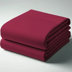 Drap plat percale coton TERTIO® - bordeaux