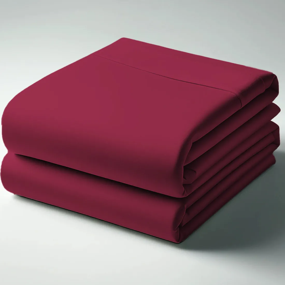 Drap plat percale coton TERTIO® - bordeaux