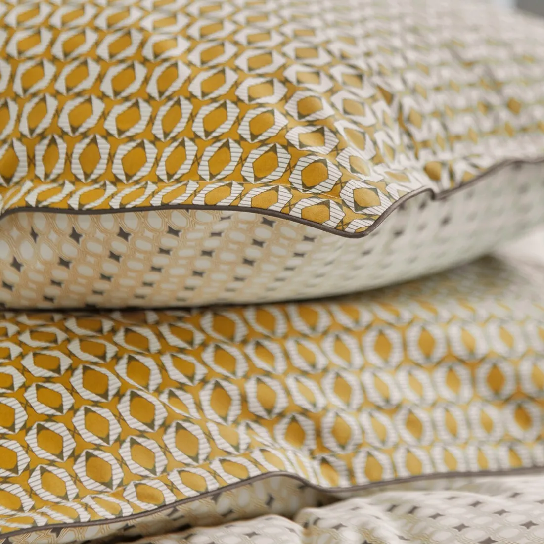 Drap plat percale DANDY Ocre