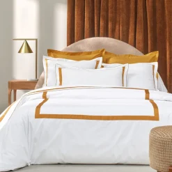 Drap plat percale de coton mercerisée EGERIE Ambre