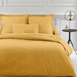 Drap plat polycoton TERTIO® - Jaune Moutarde