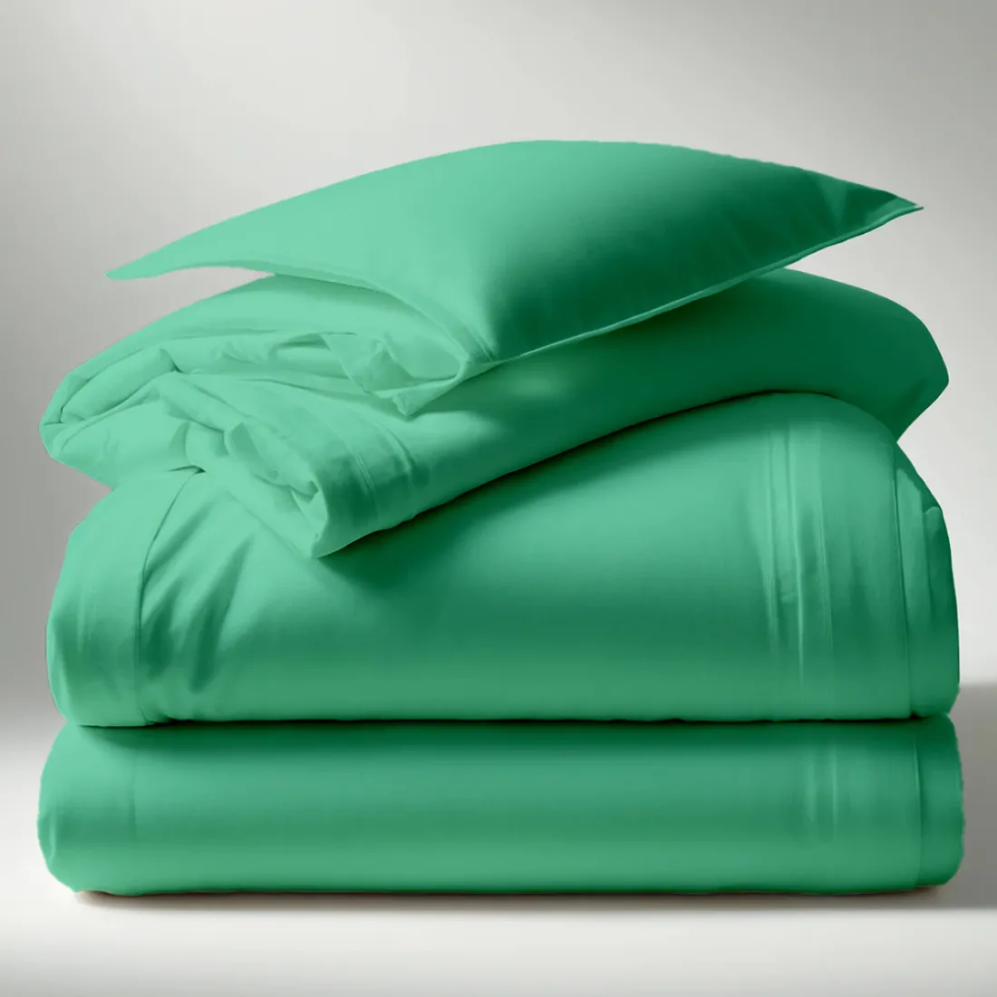 Drap plat polycoton TERTIO® - Vert Eucalyptus