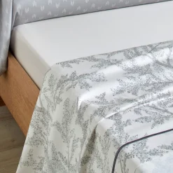 Drap plat satin BROCELIANDE-Brume