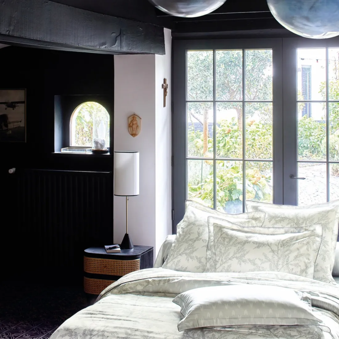 Drap plat satin BROCELIANDE-Brume