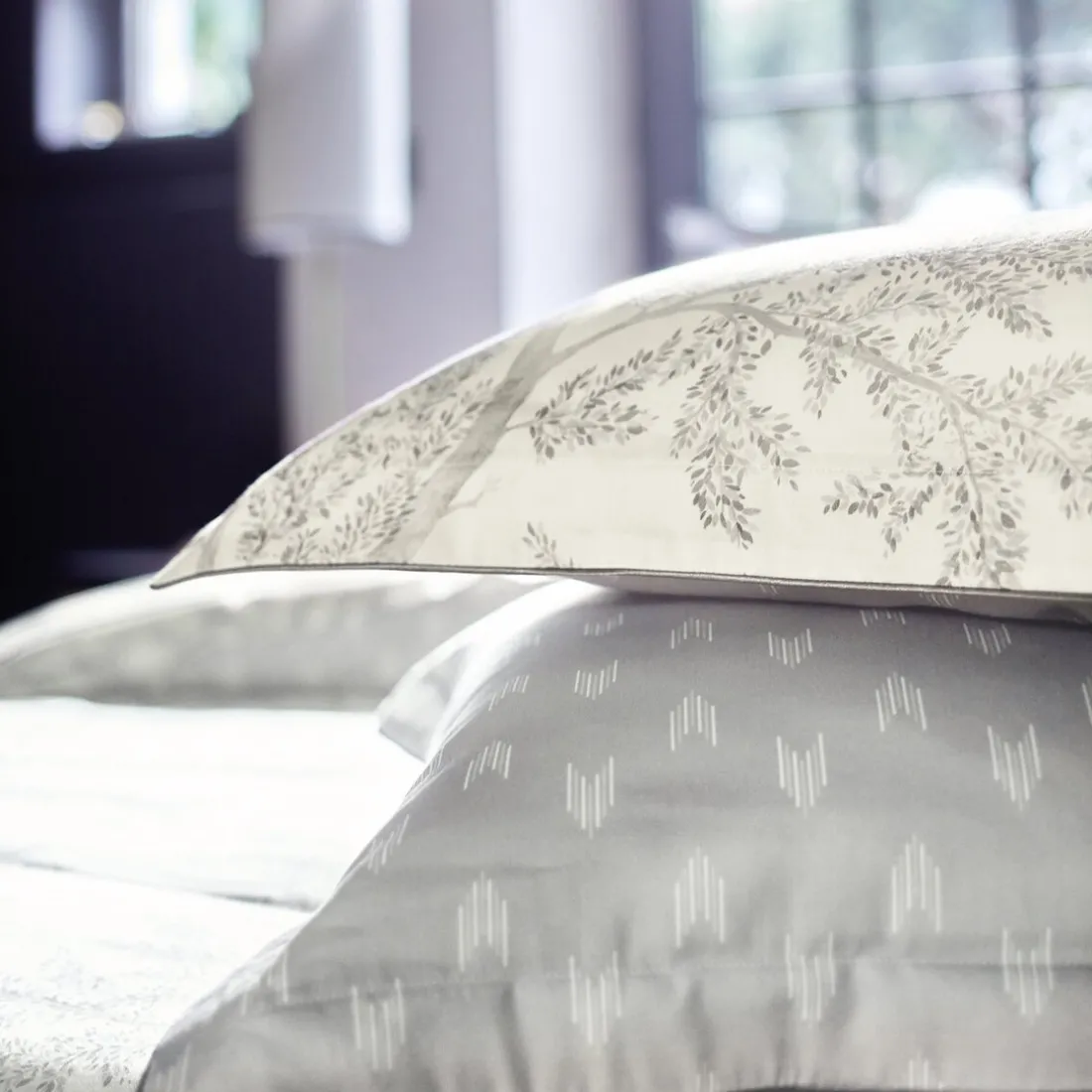 Drap plat satin BROCELIANDE-Brume