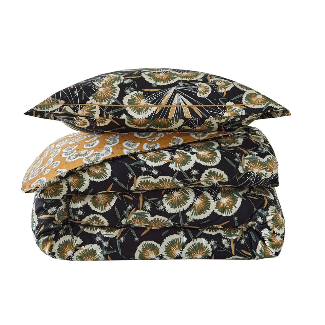 Drap plat satin FLOREA Ambre