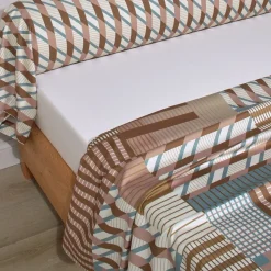 Drap plat satin FUSION Ambre