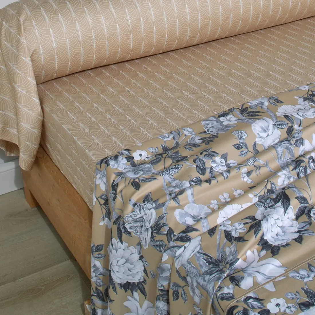 Drap plat satin IMPERIAL Chanvre