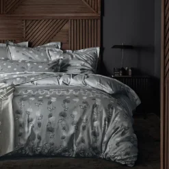 Drap plat satin jacquard KYOTO Graphite