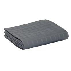 Drap plat satin jacquard carreaux PALACE Ardoise
