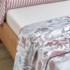 Drap plat satin WATER GARDEN-Rose