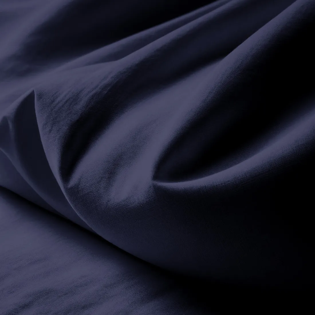 Drap plat uni polycoton TERTIO® - Bleu Indigo