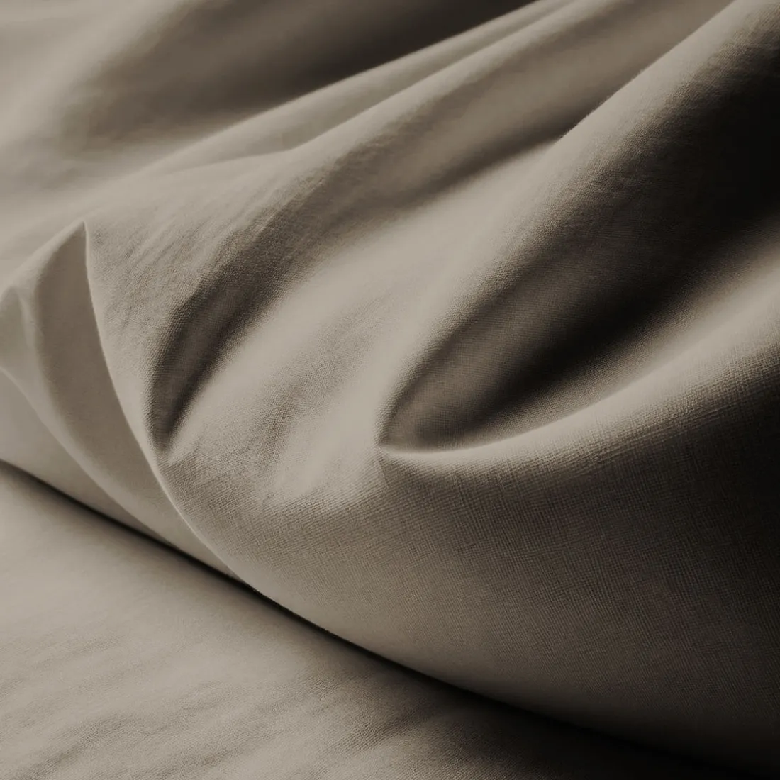 Drap plat uni polycoton TERTIO - taupe