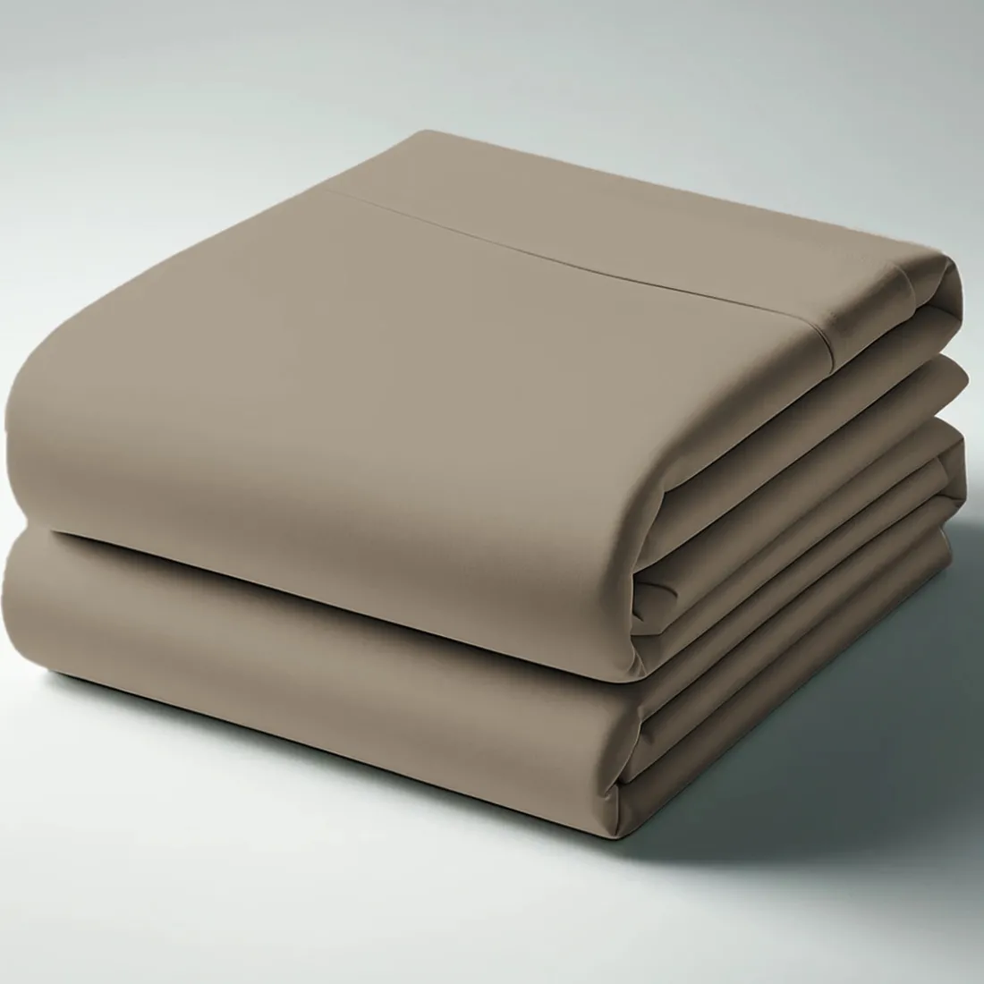 Drap plat uni polycoton TERTIO - taupe