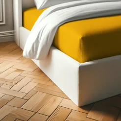 Drap-housse coton TERTIO® - Curry