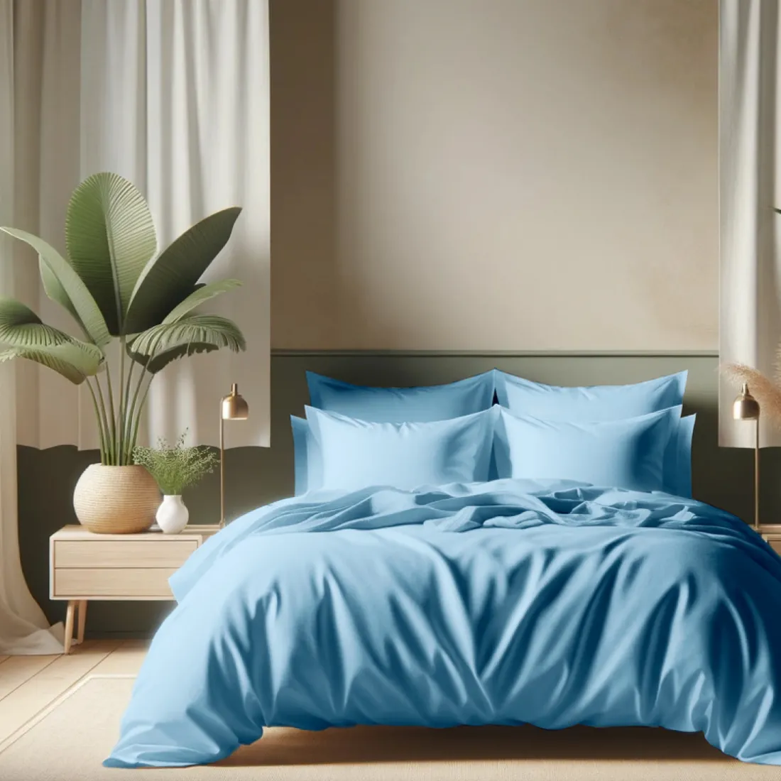 Drap-housse coton TERTIO® - Bleu Lagon