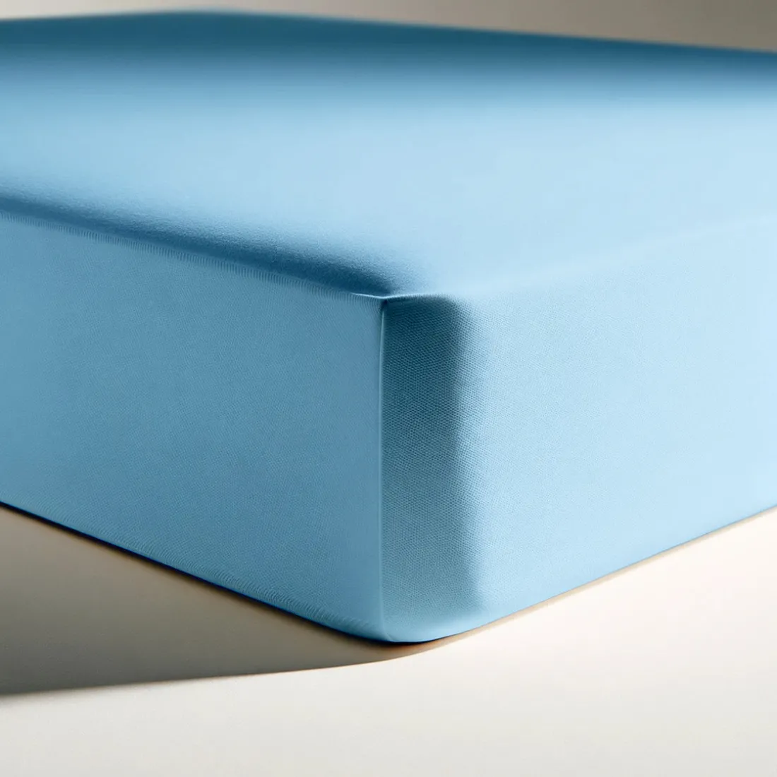 Drap-housse coton TERTIO® - Bleu Lagon