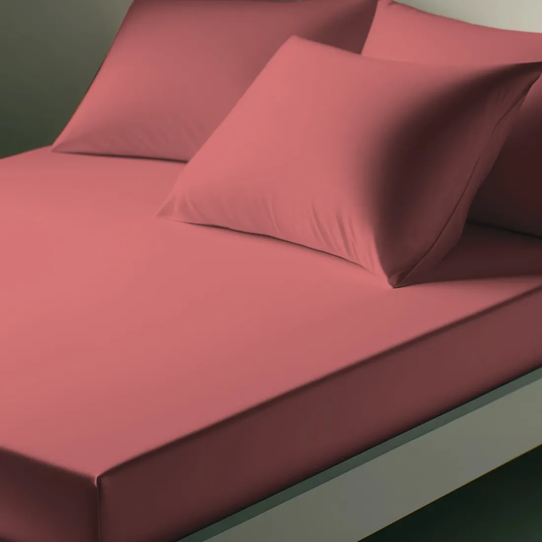Drap-housse coton TERTIO® - Vieux Rose