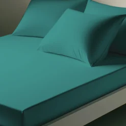 Drap-housse coton TERTIO® - vert émeraude