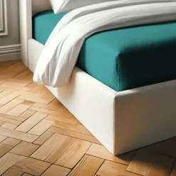 Drap-housse coton TERTIO® - vert émeraude