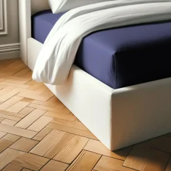 Drap-housse coton TERTIO® - Bleu Indigo