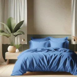 Drap-housse coton TERTIO® - Bleu Azur