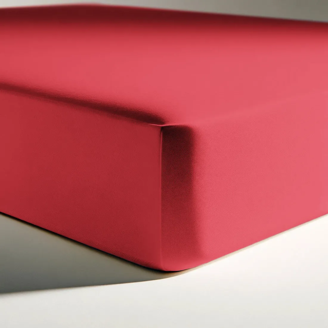 Drap-housse coton TERTIO® - Rouge Carmin