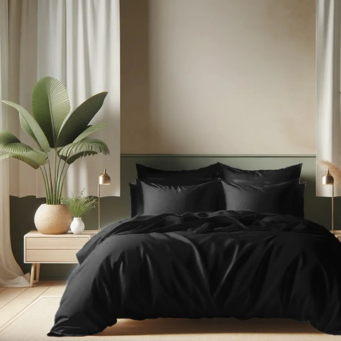 Drap-housse coton TERTIO® - Noir