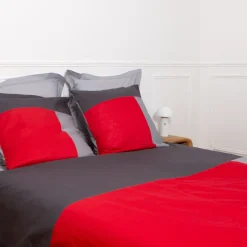Drap-housse coton TRIO - rouge
