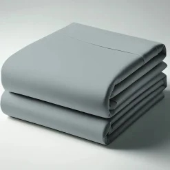 Drap-housse coton uni PERCALE - Gris