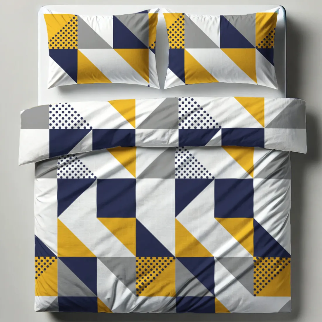 Drap-housse en coton TRIGONE - Bleu
