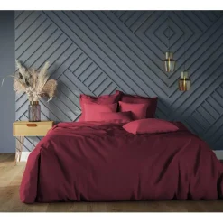 Drap-housse grand bonnet coton TERTIO® - Grenat