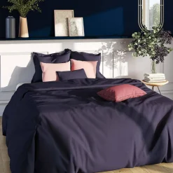 Drap-housse grand bonnet coton TERTIO® - Bleu Indigo