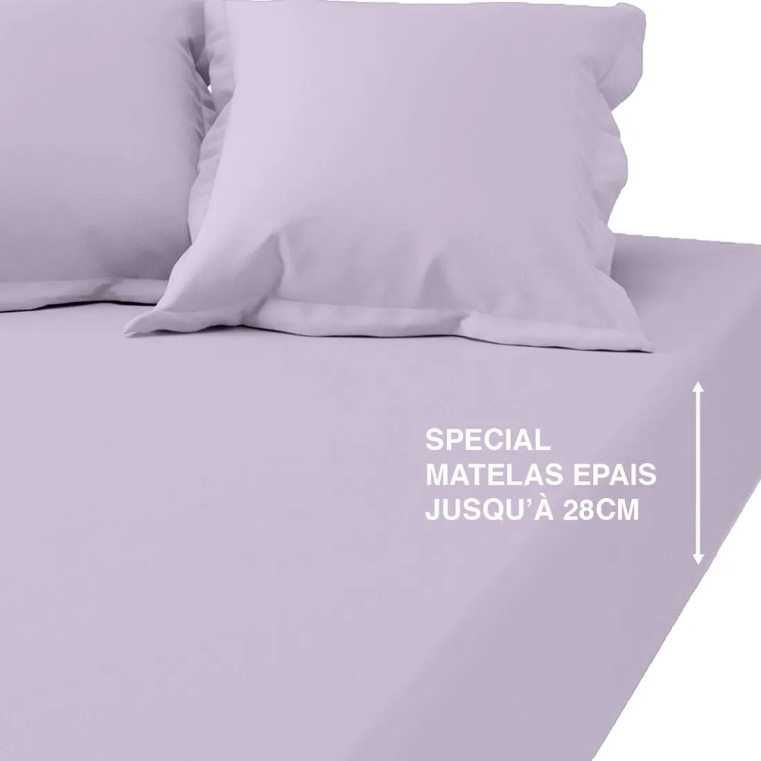Drap-housse grand bonnet coton TERTIO® - Lila