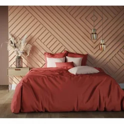 Drap-housse grand bonnet polycoton TERTIO® - Terracotta