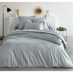 Drap-housse grand bonnet XL satin de Coton uni TERTIO® - Gris Perle