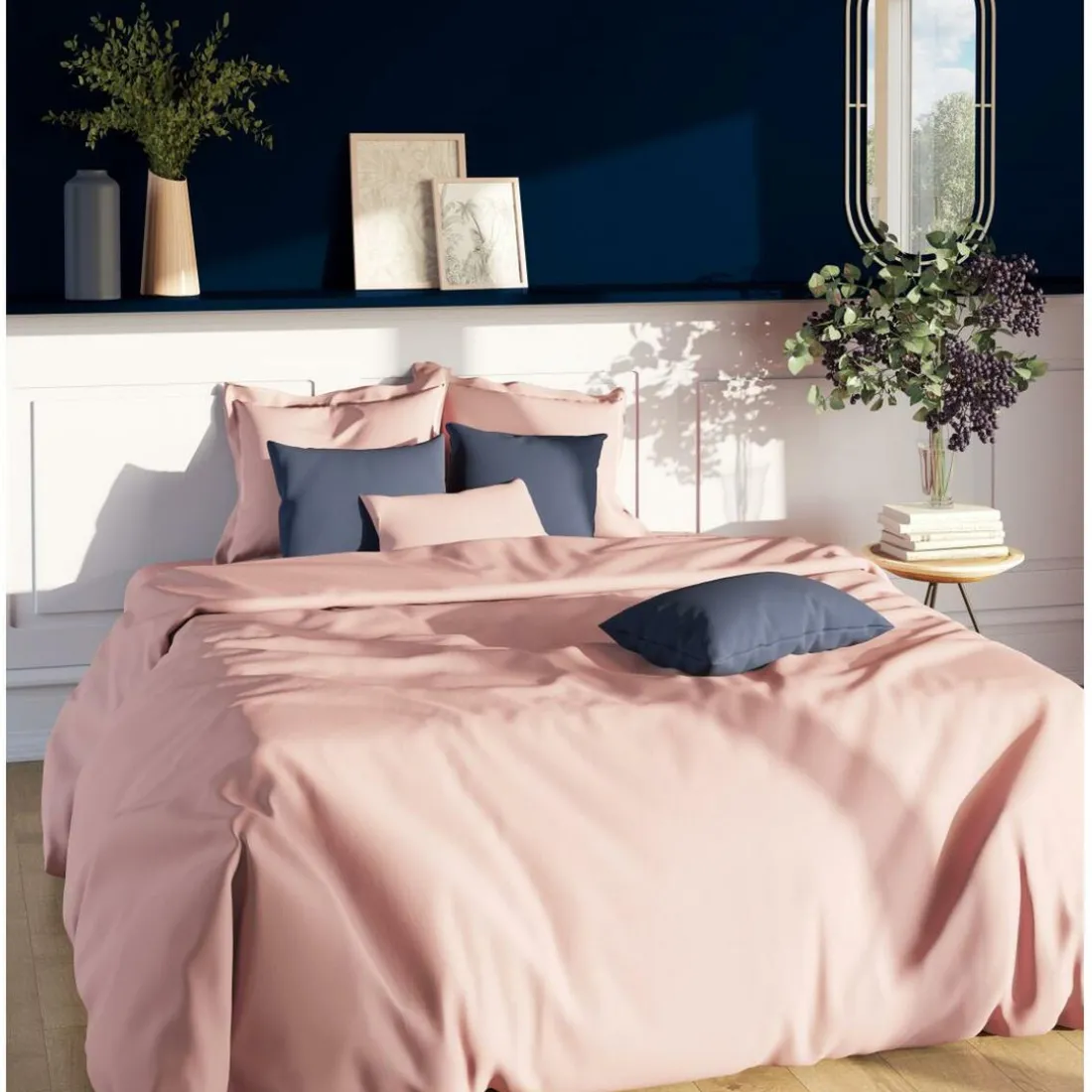 Drap-housse grand bonnet XL polycoton TERTIO® - Rose Blush