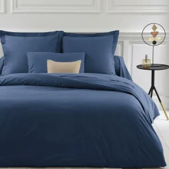 Drap-housse grand bonnet XL Coton TERTIO® - Bleu Indigo